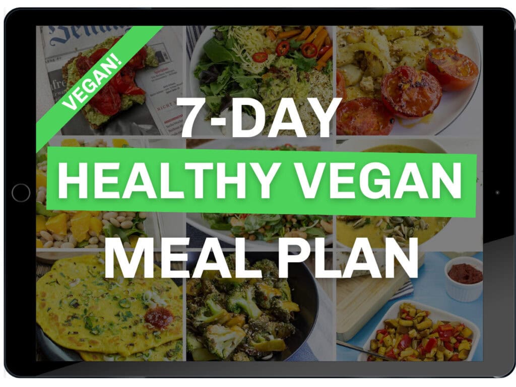 7 day healthy vegan meal plan title image