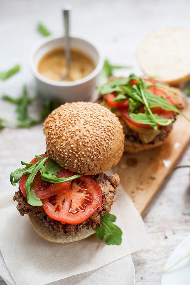 Picture 20: Black Bean Burgers - Taking the BBQ Back - delicious and healthy burgers #breadcrumbs #barbie | hurrythefoodup.com