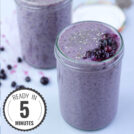 Blueberry Banana Protein Smoothie #vegetarian #blueberry | hurrythefoodup.com