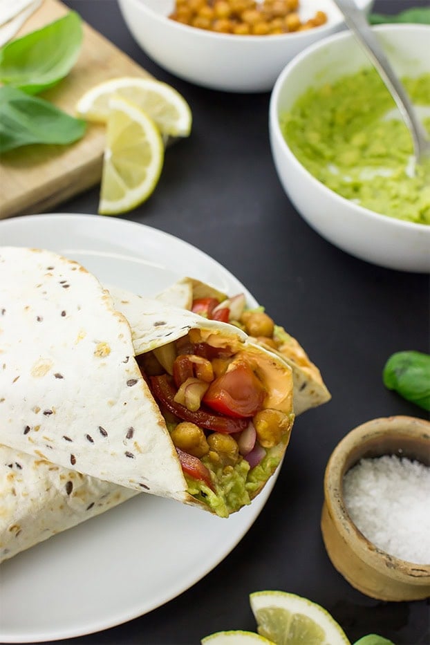 Chickpea Wraps - let’s rock (and roll) - chickpea wraps ready to serve #chickpea #tortillas | hurrythefoodup.com