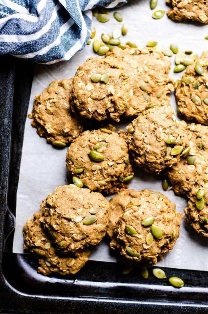 Healthy Pumpkin Cookies - Low Calorie Desserts under 100 Calories | Hurry The Food Up