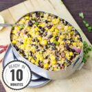 High Protein Black Bean and Corn Summer Salad #vegan #beansalad | hurrythefoodup.com