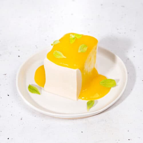 Japanese silken tofu dessert recipe card image | Hurry The Food Up