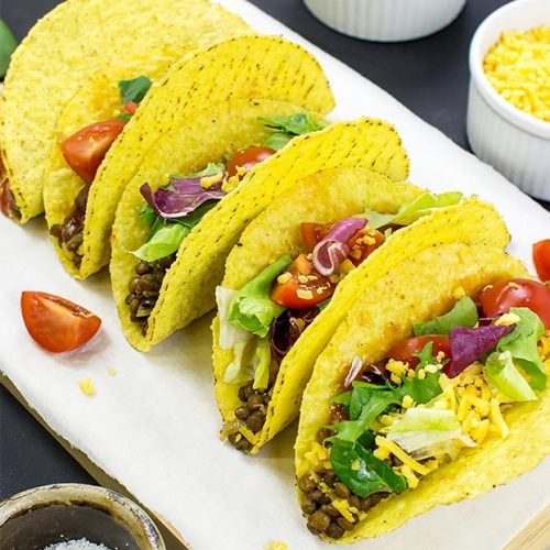 Lentil Tacos – Level Up Dinner - lentil tacos ready to eat #wraps #lentils | hurrythefoodup.com