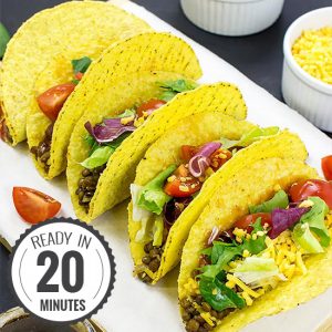 Lentil Tacos – Level Up Dinner | hurrythefoodup.com