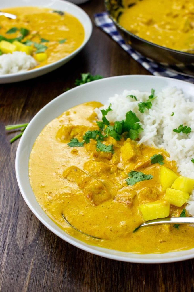 Mango Curry is ready #basmati rice #tofu | hurrythefoodup.com