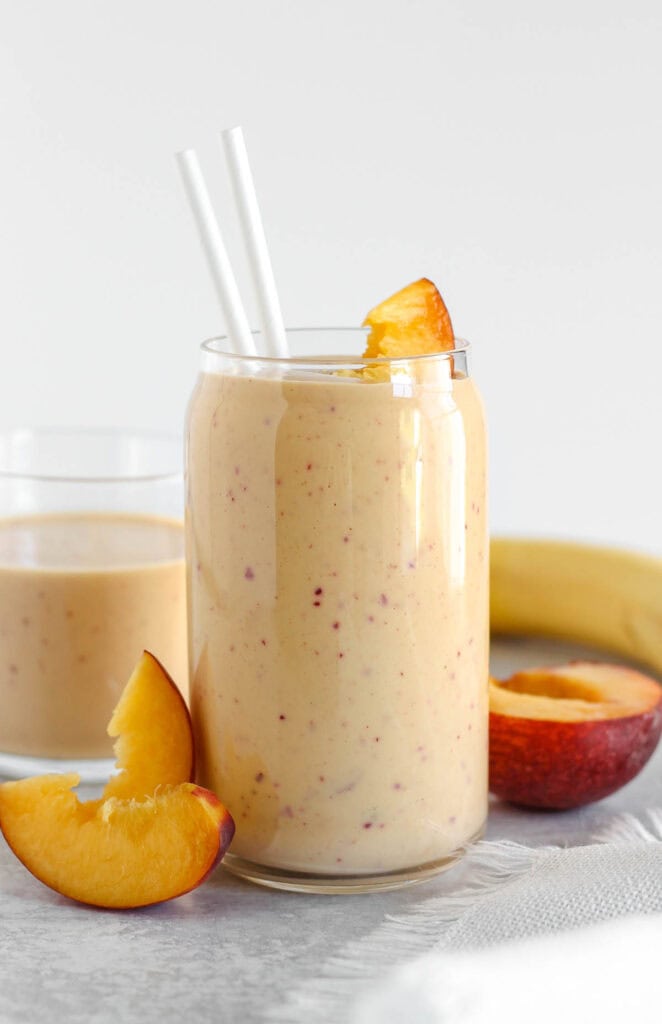 Peach Banana Smoothie - Healthy Protein-Packed Super Smoothies For Weight-Loss! | Hurry The Food Up