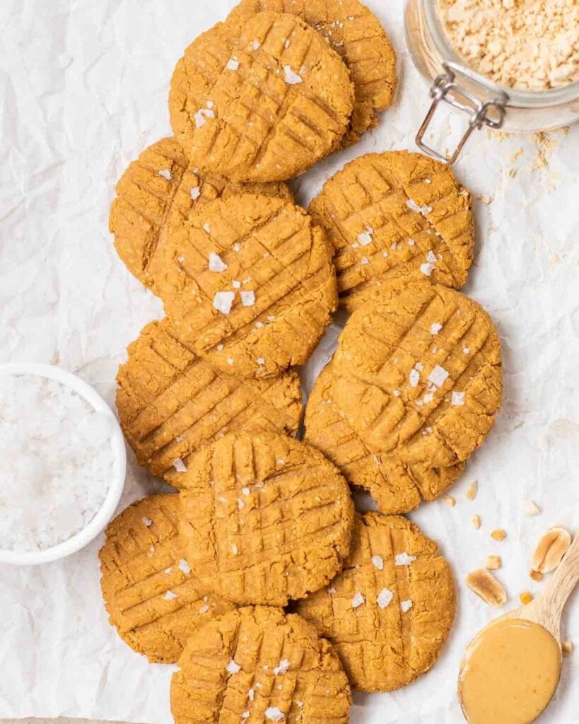 Healthy PB2 Peanut Butter Powder Cookies - Low Calorie Desserts under 100 Calories | Hurry The Food Up