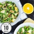 Crunchy Pear Walnut Salad with a Mustard Orange Dressing #vegan #salad | hurrythefoodup.com