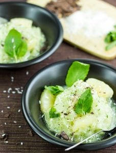 Pineapple Sorbet with Mint. Cool. #dessert #sorbet | hurrythefoodup.com