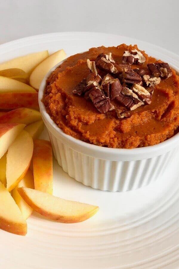 Pumpkin Spice Hummus - Low Calorie Desserts under 100 Calories | Hurry The Food Up