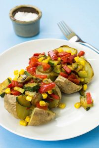 The Veggie King Microwave Baked Potato Recipe| hurrythefoodup.com