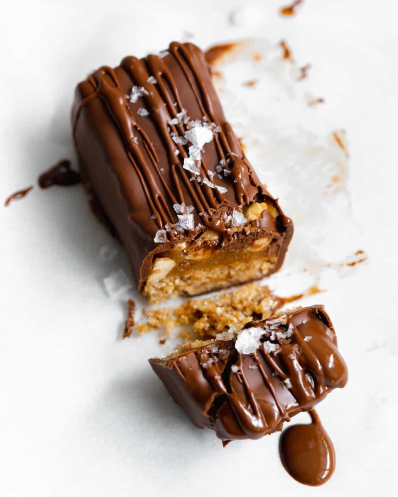 Vegan Snickers Bars - High Protein Desserts | Hurry The Food Up