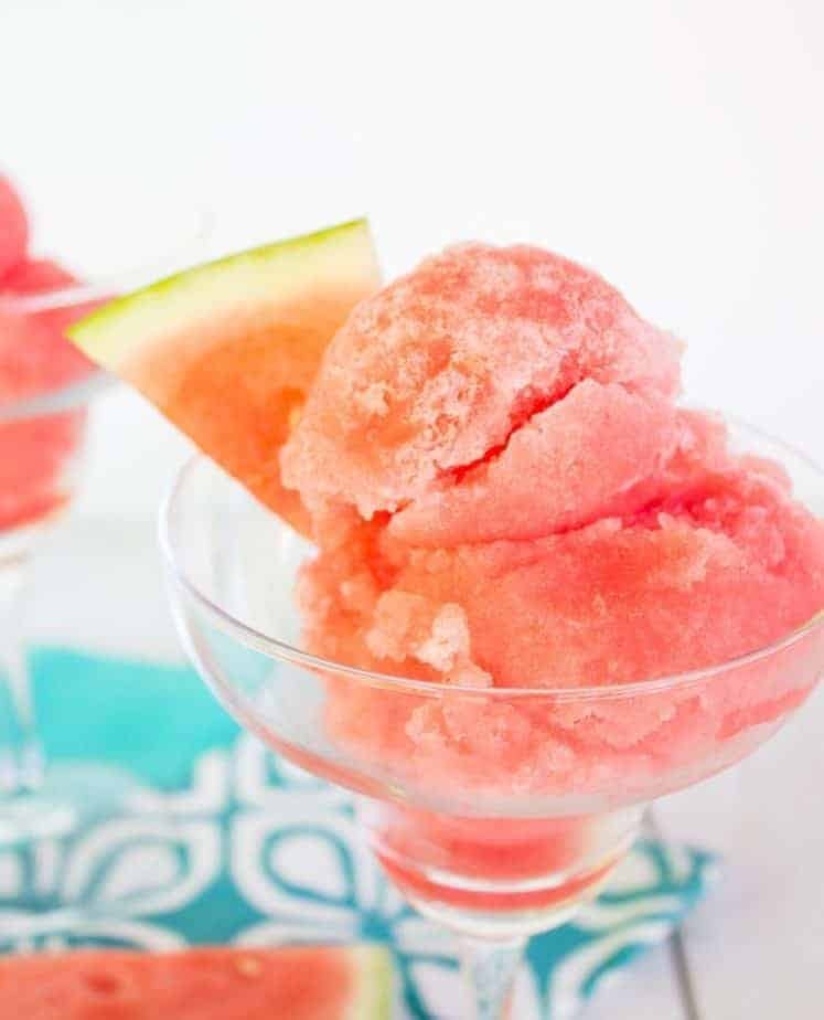 Watermelon Sorbet - Low Calorie Desserts under 100 Calories | Hurry The Food Up