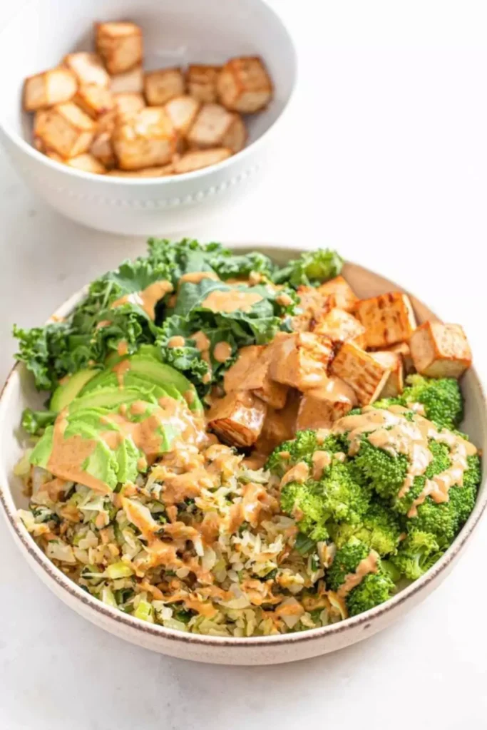 Low-Carb Vegan Dinner Bowl - Low Carb Vegetarian Recipes | Hurry The Food Up